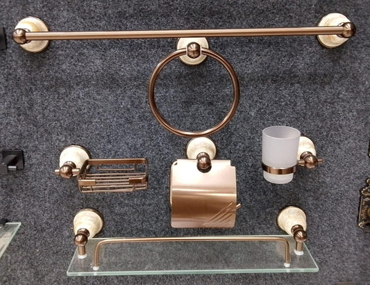 Premium 6-Piece Aluminium Bathroom Accessories Set